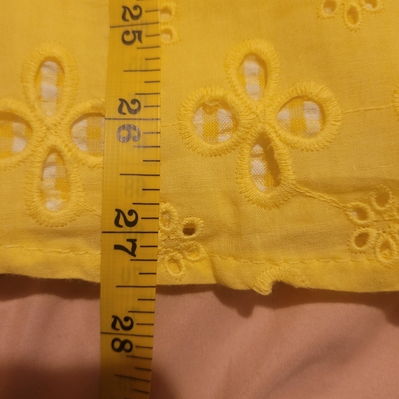 For Love Bell Yellow Gingham Eyelet Bustier Mini Picnic Dress Juniors Size M NWT - Picture 13 of 15